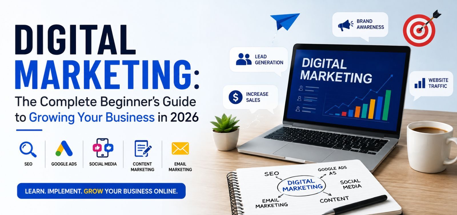 Digital Marketing: The Complete Beginner's Guide to Growing Your Business in 2026