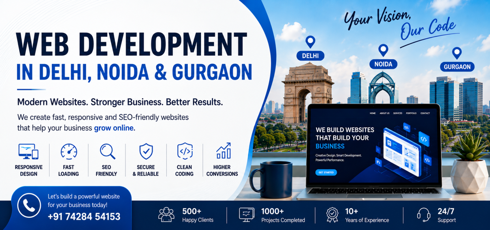 Web Development in Delhi, Noida & Gurgaon – How to Choose the Right Website Development Company for Your Business